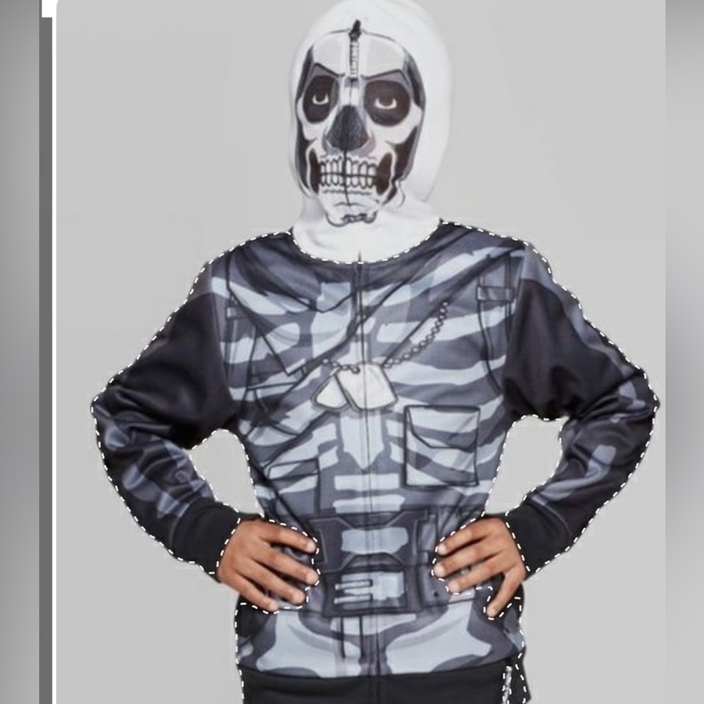 FORTNIGHT Skull Trooper Cosplay Hoodie  Men